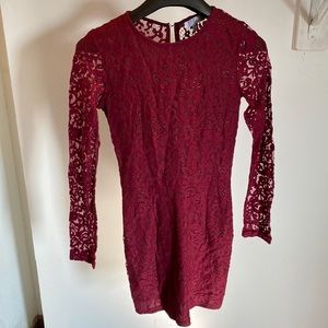 Mini Lace Long Sleeve Dress